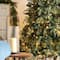 Glitzhome® 7.5ft Pre-Lit Green Slim Fir Artificial Christmas Tree, Multicolor LED Lights